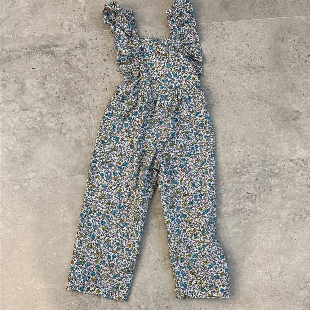Zara Floral Ruffle Jumpsuit size 5-6